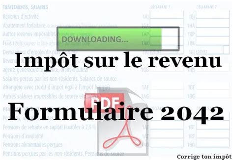 Télécharger le formulaire 2042 déclaration d impôt 2023 revenus 2022