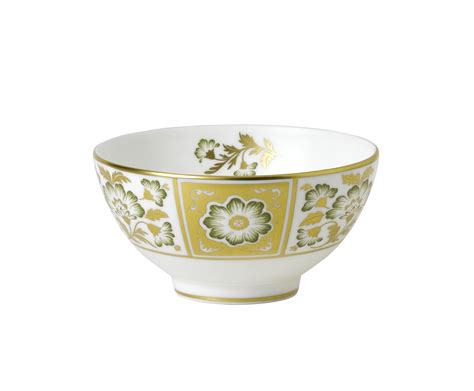 Derby Panel Green Rice Bowl Cm Royal Crown Derby