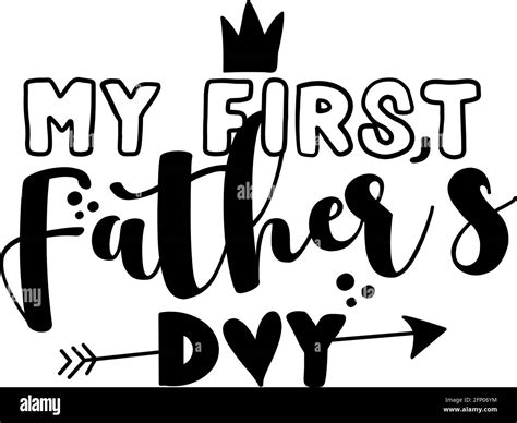 My First Fathers Day Happy Fathers Day Lettering Greeting Card Set