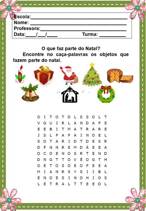 Atividades De Natal Para Imprimir Palavras Cruzadas Atividades De