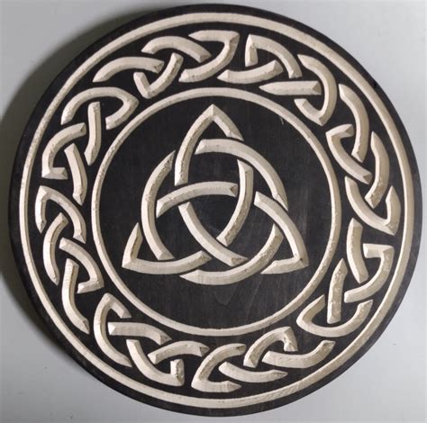 Celtic Triquetra Trinity Knot Celtic Wall Art Wood Decor Etsy