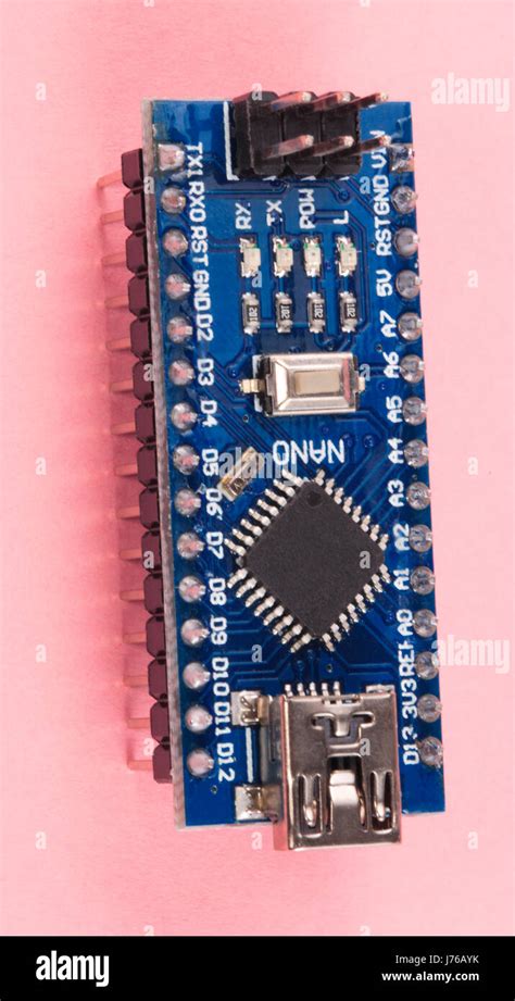 Printed Circuit Board with components Stock Photo - Alamy