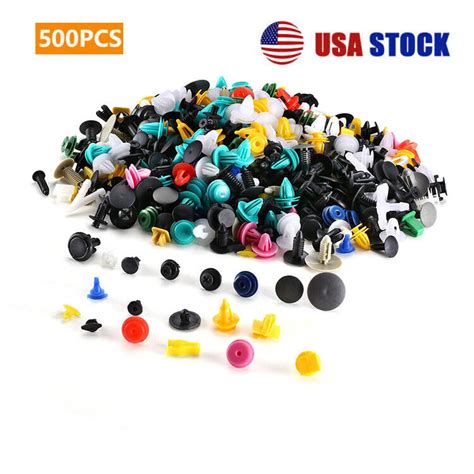 500 PCS Car Retainer Fasteners Bumper Clips Auto Push Trim Clip Pin