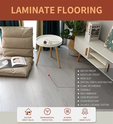 7mm 8mm 10mm 12mm Ac3 Ac4 Ac5 High Gloss Laminate Floor Waterproof