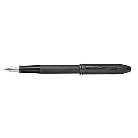 Cross Townsend® Medium Nib Fountain Pen Matte Black Cross Touch