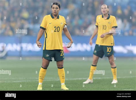 Sydney Australia September 6 Sam Kerr Of Australia Looks On During
