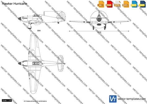 Templates WW2 Airplanes Hawker Hawker Hurricane