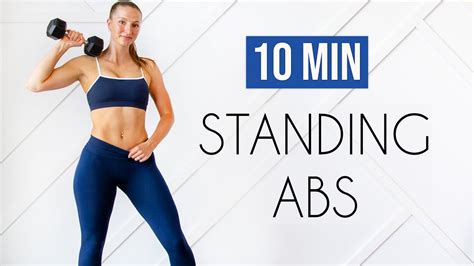 Min Standing Abs Workout With Weights Youtube