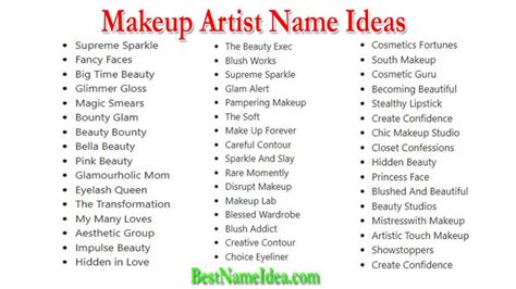 Understanding The Different Names Of Makeup Artists A Comprehensive Guide