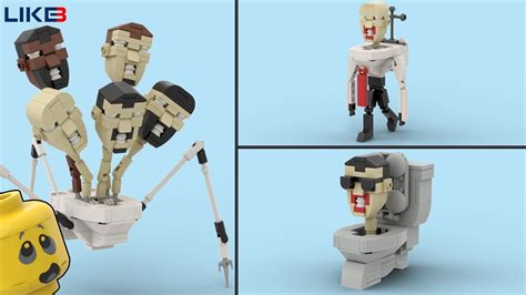 Skibidi Toilet Lego Building Skibidi Man Glasses Skibidi Toilet Hydra Spider Skibidi Toilet