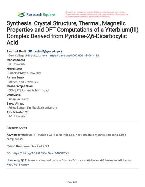 PDF Synthesis Crystal Structure Thermal Magnetic Properties And