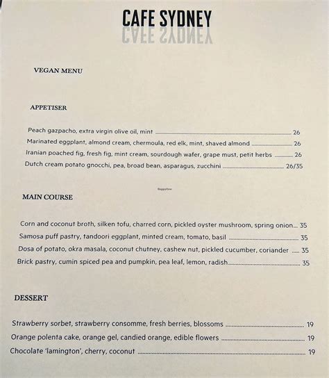 Cafe Sydney Sydney New South Wales Restaurant Happycow