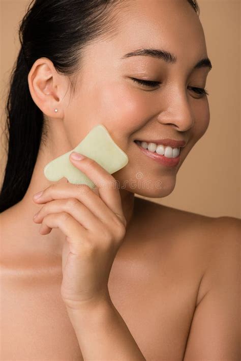 Smiling Beautiful Naked Asian Girl With Stock Image Image Of Smile