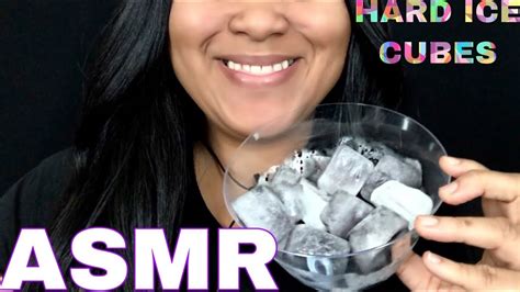 Asmr Ice Eating Purple And Clear Hard Ice Cubes Request No Talking