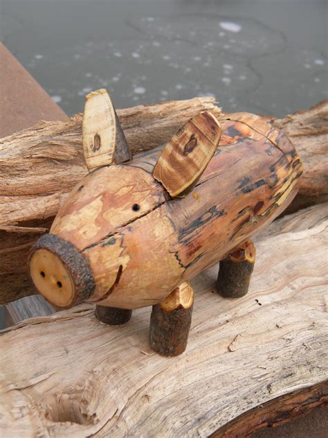 Diy Firewood Piggy Bank Wood Log