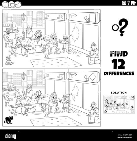 Jeux De Diff Rences Avec La Situation Dans La Page De Coloriage De La