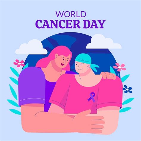 Premium Vector Flat World Cancer Day Illustration