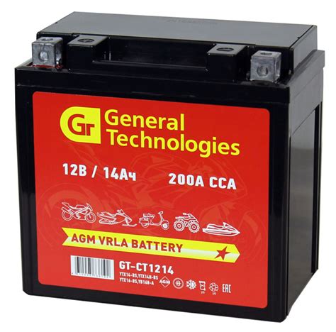 Аккумулятор для мототехники General Technologies GT-CT12 купить по ...