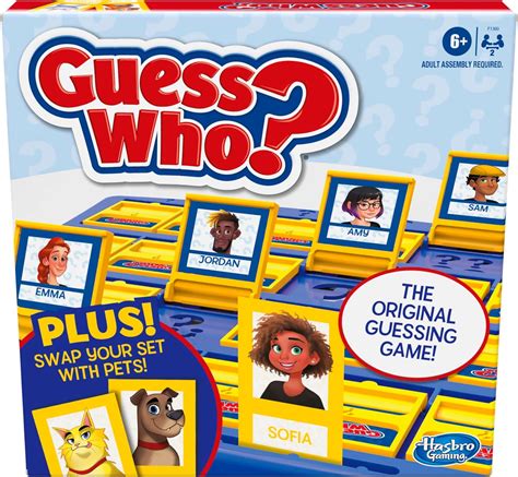 Hasbro Gaming Guess Who Juego De Mesa Con Personas Y Mascotas El