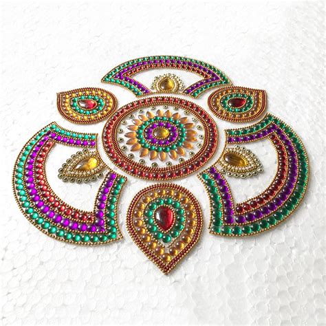 Ohp Designer Kundan Rangoli 01 Aabhaas Design And Craft