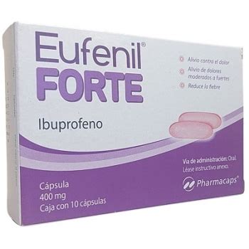 EUFENIL FORTE IBUPROFENO 400MG 10 CAPSULAS Farmacia Del Niño