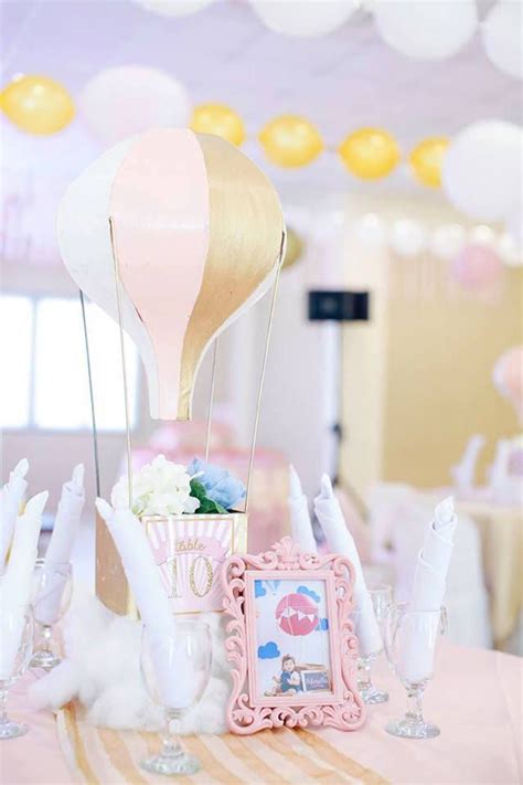 Girly Hot Air Balloon Birthday Party Kara S Party Ideas Hot Air Balloon Baby Shower Hot Air