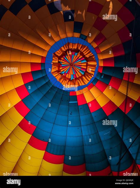 A Low Angle Shot Of A Hot Air Balloon Stock Photo Alamy