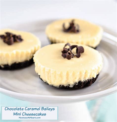 Chocolate Caramel Baileys Mini Cheesecakes Hostess At Heart