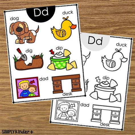 Letter D Alphabet Poster Simply Kinder Plus