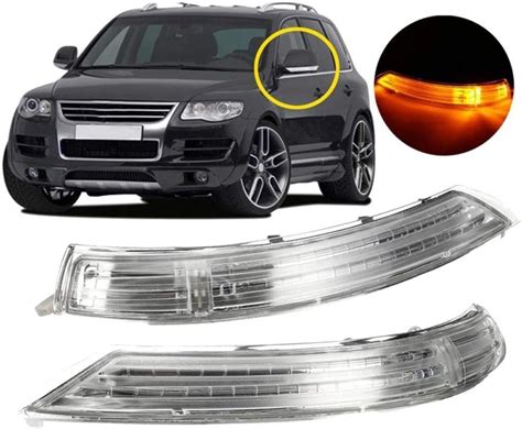 Piaobaige Espejo Retrovisor Intermitente Para Touareg 2007 2008 2009