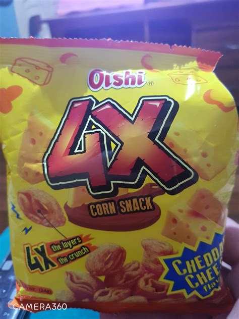 Oishi 4x Corn Snack Cheddar Flavor 24 G