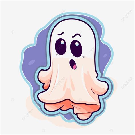 Cartoon Ghost Sticker Style Vector Casper Sticker Cartoon Png And