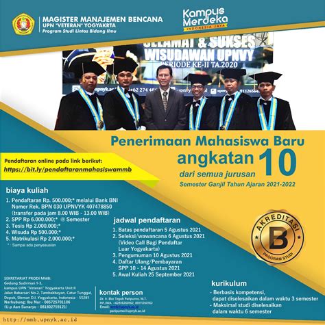 Pembukaan Pendaftaran Mahasiswa Baru Program Magister Manajemen Bencana