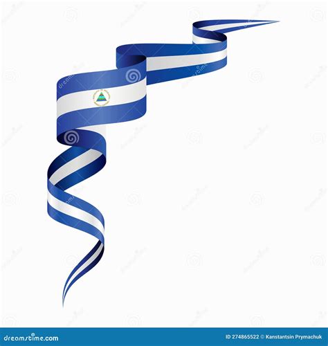 Nicaraguan Flag Wavy Abstract Background Vector Illustration Stock Vector Illustration Of