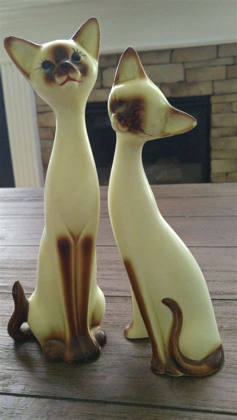 Vintage Siamese Cat Figurines Vintage Cat Figurines Siamese Cats