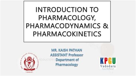 Introduction To Pharmacology Pharmacokinetics And Dynamics Ppt