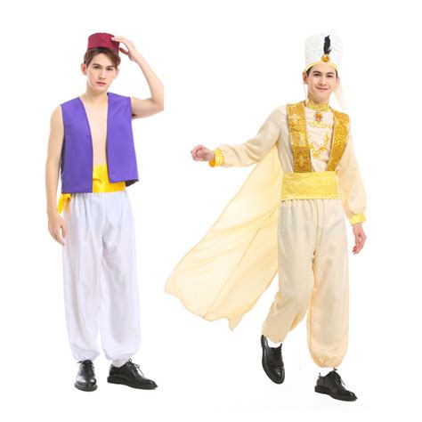 Disney Aladdin Costume For Men Halloween TV Movie Character Cosplay For