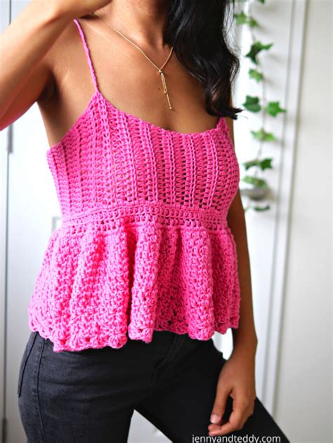 Beginner Crochet Peplum Tank Top Free Pattern Free Crochet Patterns For Beginner