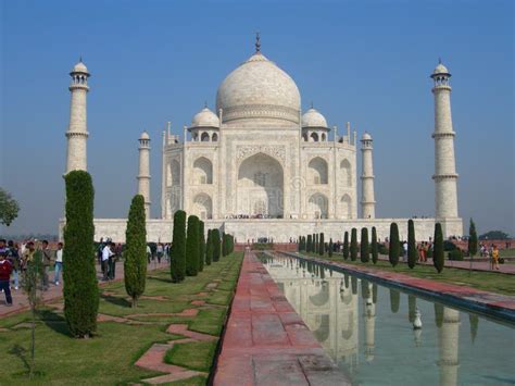 Mausoleo De Taj Mahal Y S Mbolo Del Amor M Rmol De Marfil Blanco En La