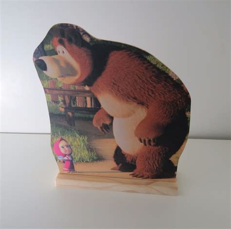 Kit Displays De Mesa Masha E O Urso Mdf Cm Enfeite Totem Mercado