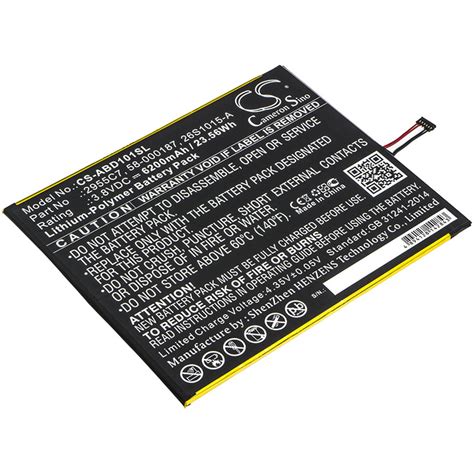 6200mAh 26S1015-A, 2955C7, 58-000187 Battery for Amazon Kindle Fire HD ...