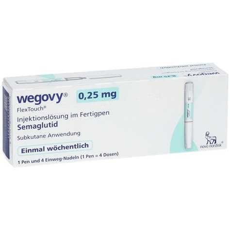 Wegovy 025 Mg Flextouch Injektionslsgfertigpen 1x15 Ml Mit Dem E