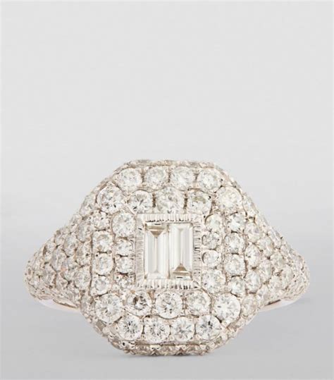 Shay White Gold And Diamond Pinky Ring Harrods Uk