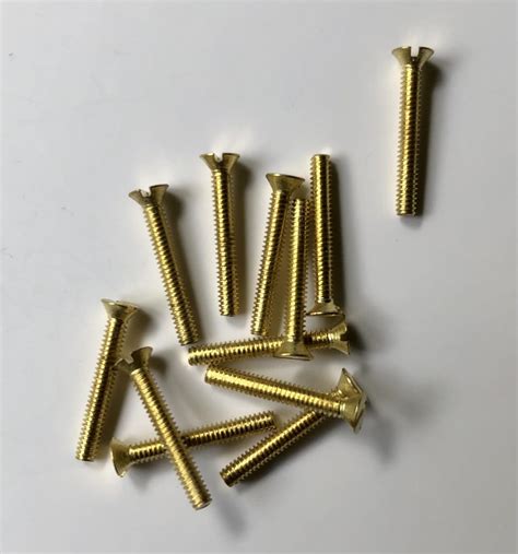 X Slotted Flat Head Machine Screw Brass Dozen Pn An