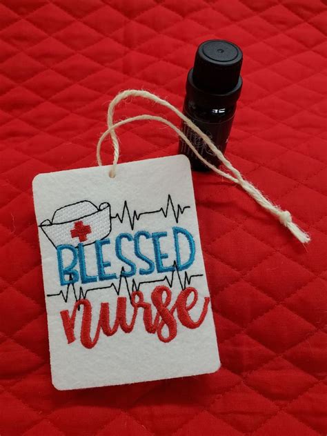 Blessed Nurse Felt Freshie Products Swak Embroidery