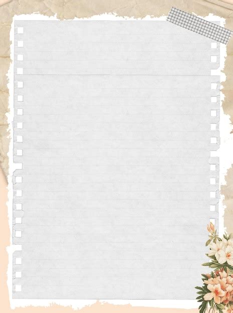 Premium PSD | Scrapbook paper texture with design space aesthetic background