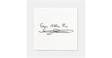 Edgar Allan Poe Signature Paper Napkins | Zazzle