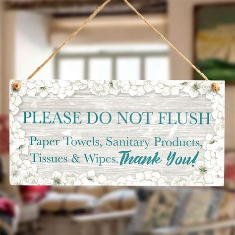 Buy Please Do Not Flush Paper Towels Sanitary Products Tissues