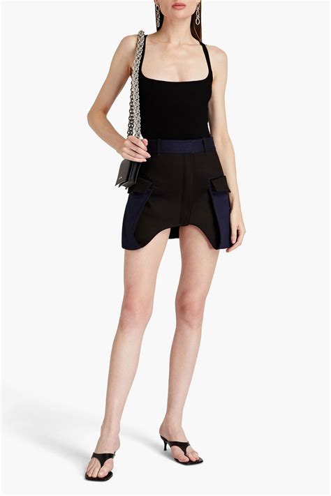 DION LEE Cotton Blend Twill Mini Skirt THE OUTNET