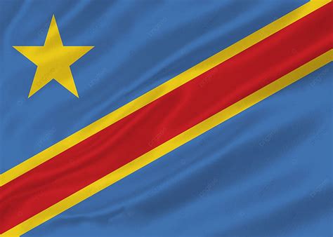 Waving Democratic Republic Of The Congo Flag Background Democratic